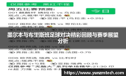 墨尔本与布里斯班足球对决精彩回顾与赛季展望分析